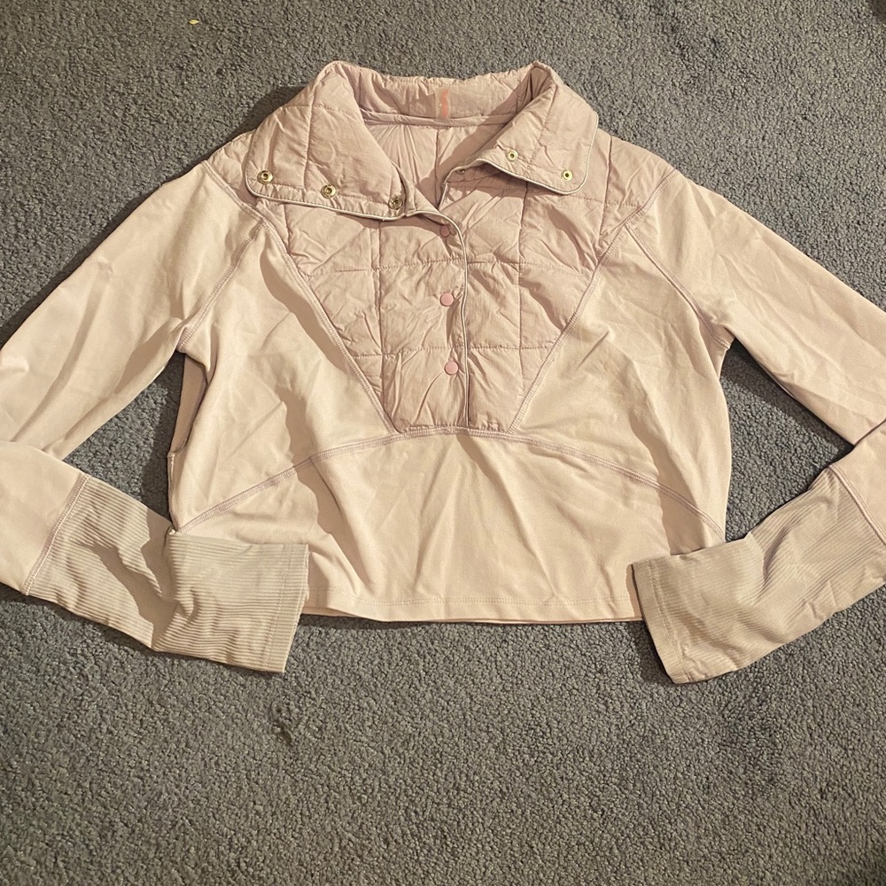 FP Movement quilted cropped pull over